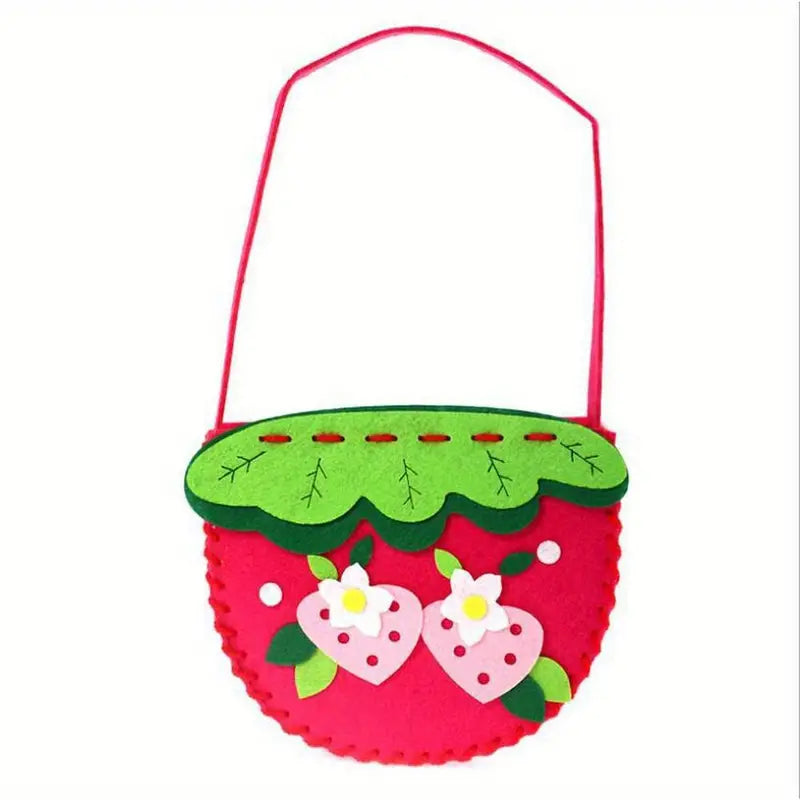 Children's Sewing Craft Kit. Cute Handbag. Make Your Own Felt Handbag for Children.