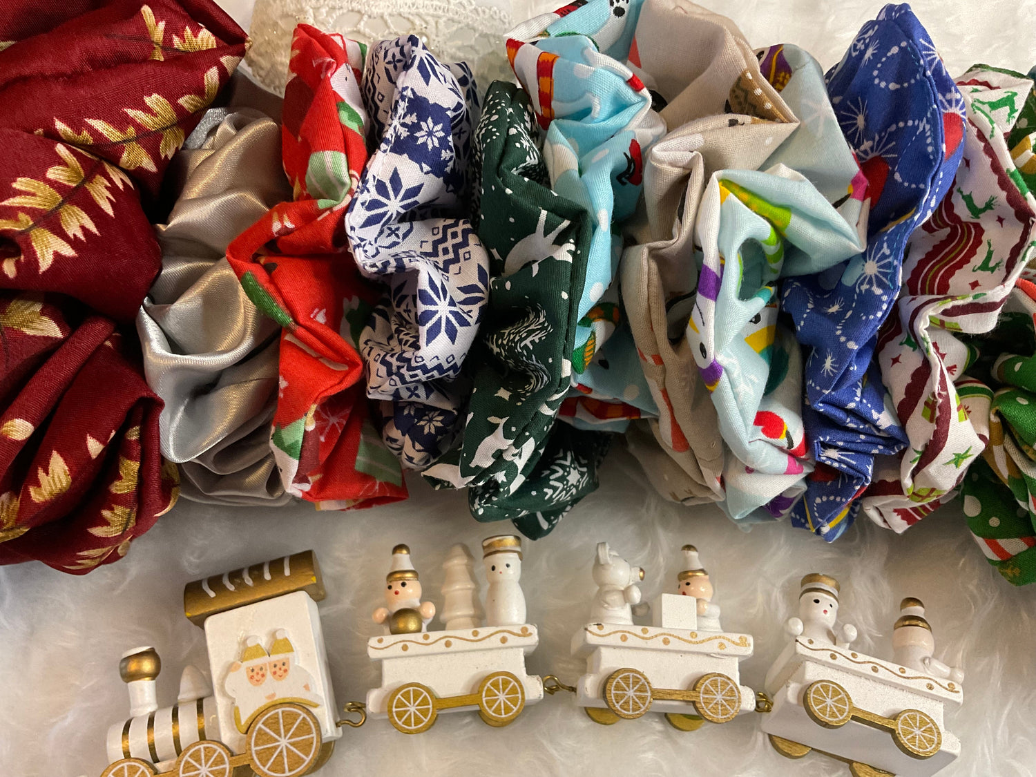 Seasonal Handmade Hair Scrunchies And Bows