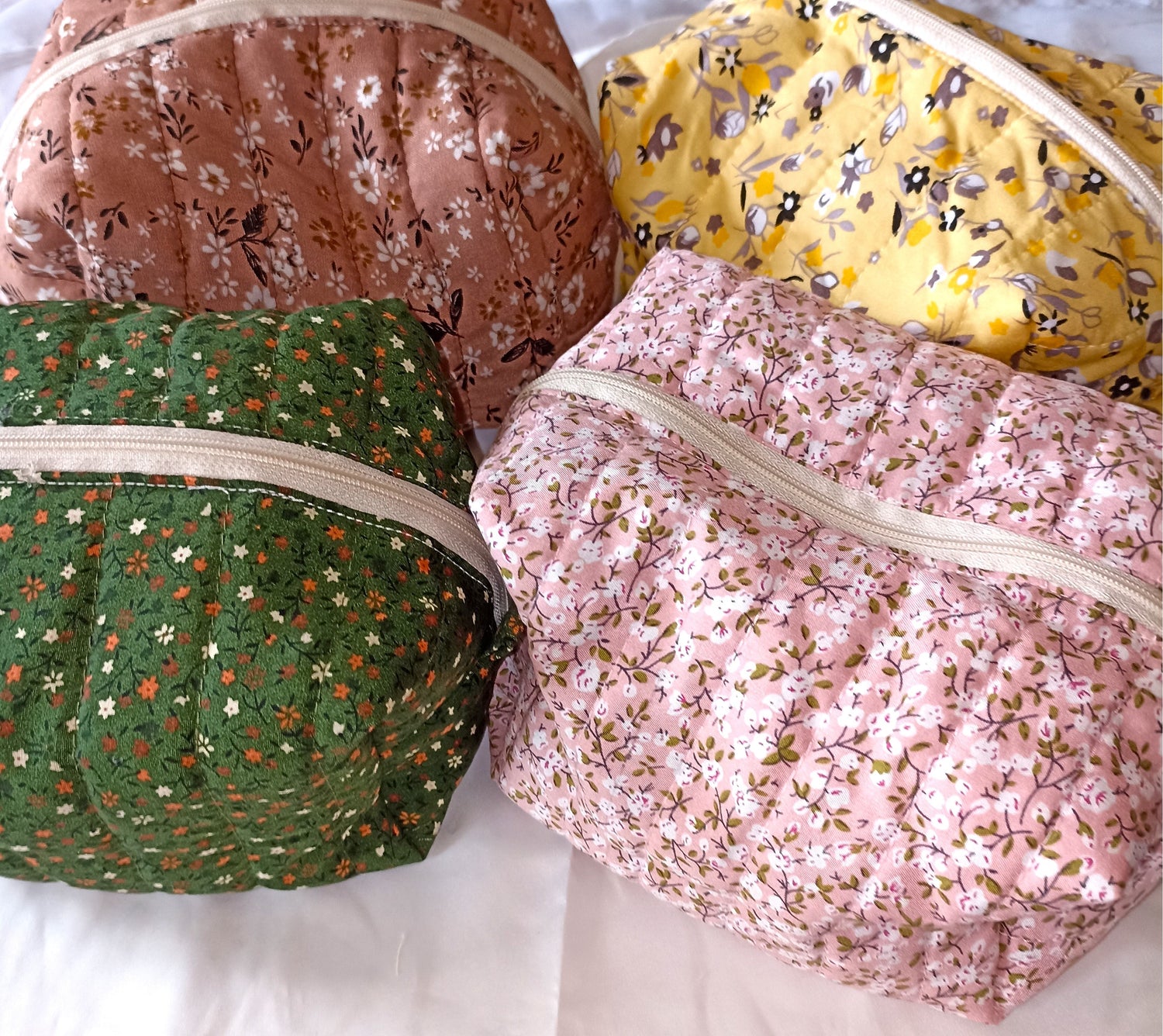 Soft Quilted Makeup Bags