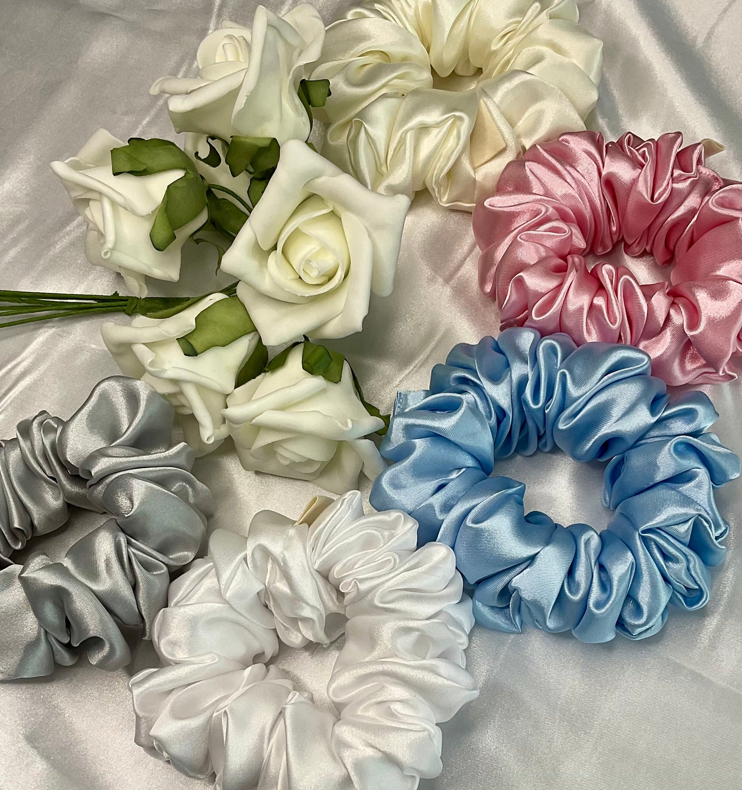 Handmade Satin Hair Scrunchies
