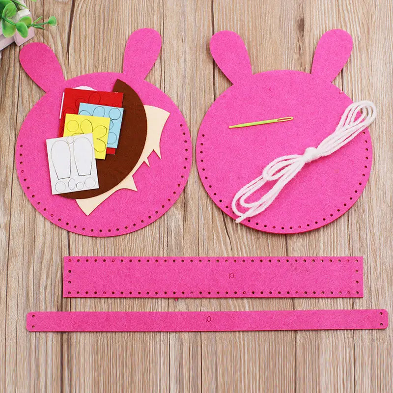 Children's Sewing Craft Kit. Cute Handbag. Make Your Own Felt Handbag for Children.