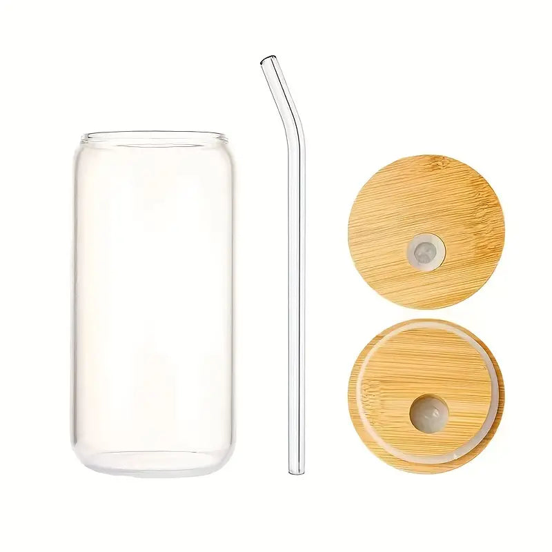 Summer Strawberry Glassware With Bamboo Lid And Straw And FREE Coaster!