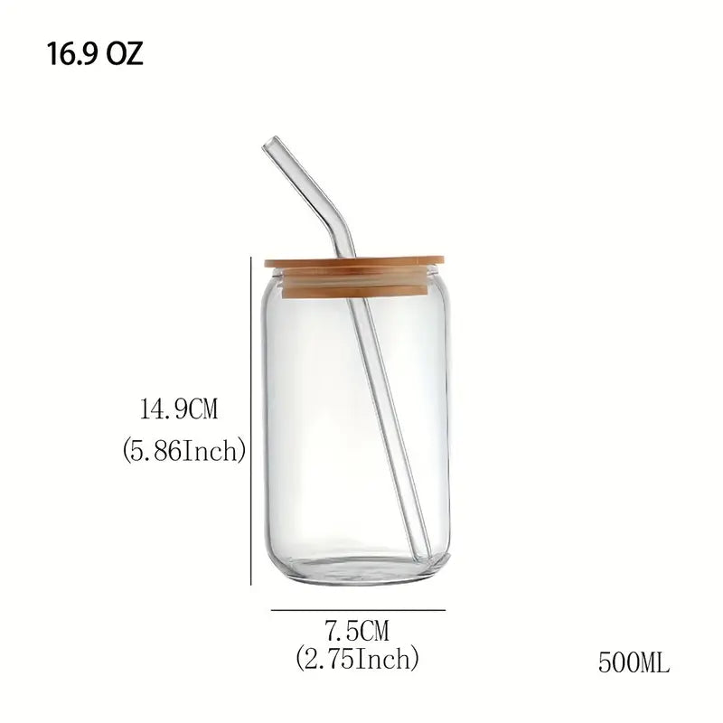Summer Strawberry Glassware With Bamboo Lid And Straw And FREE Coaster!