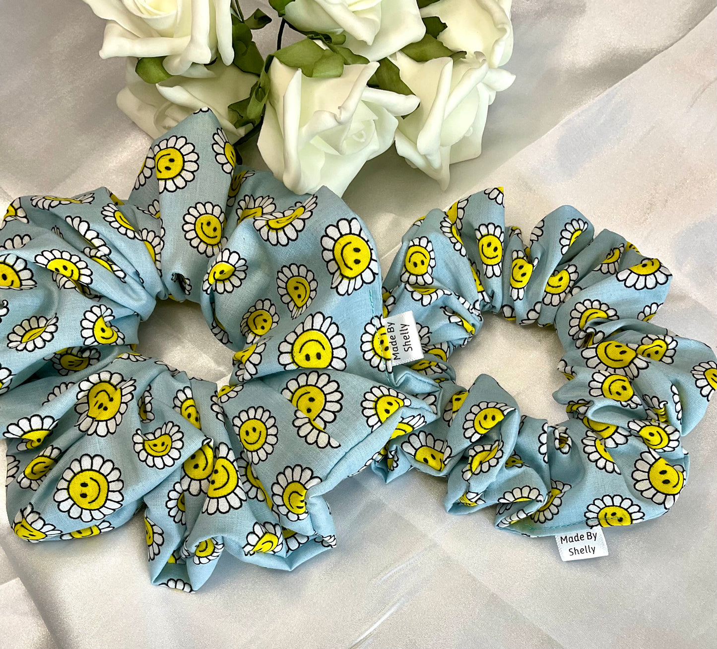 Happy Flowers Hair Scrunchies