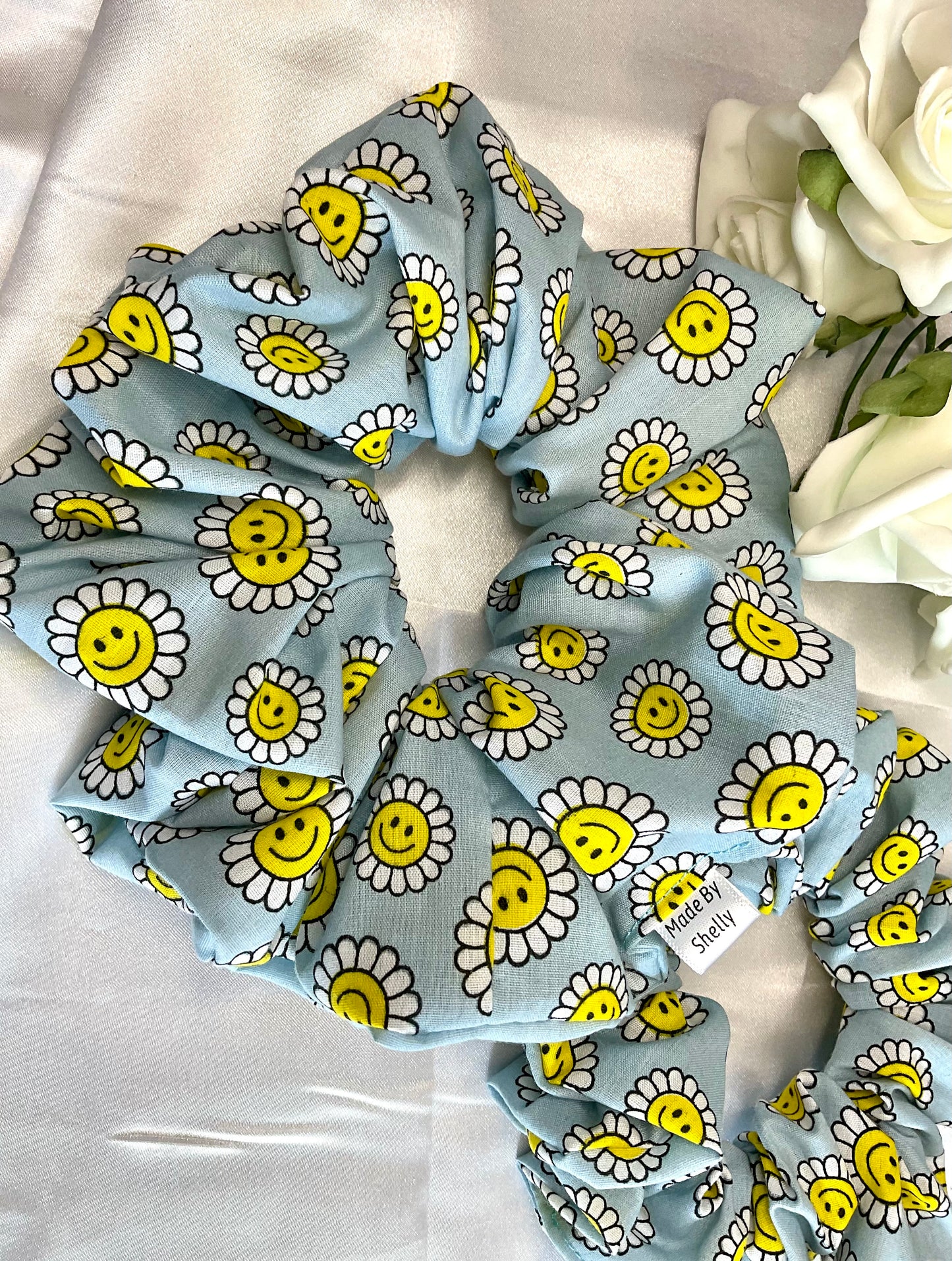 Happy Flowers Hair Scrunchies